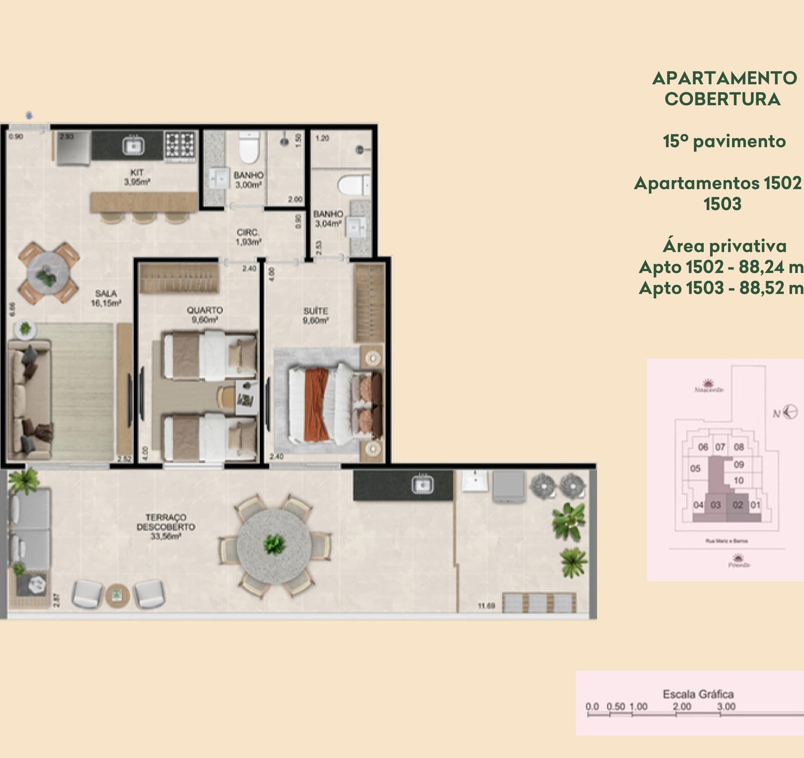 De 74,63 m² até 98,01 m²